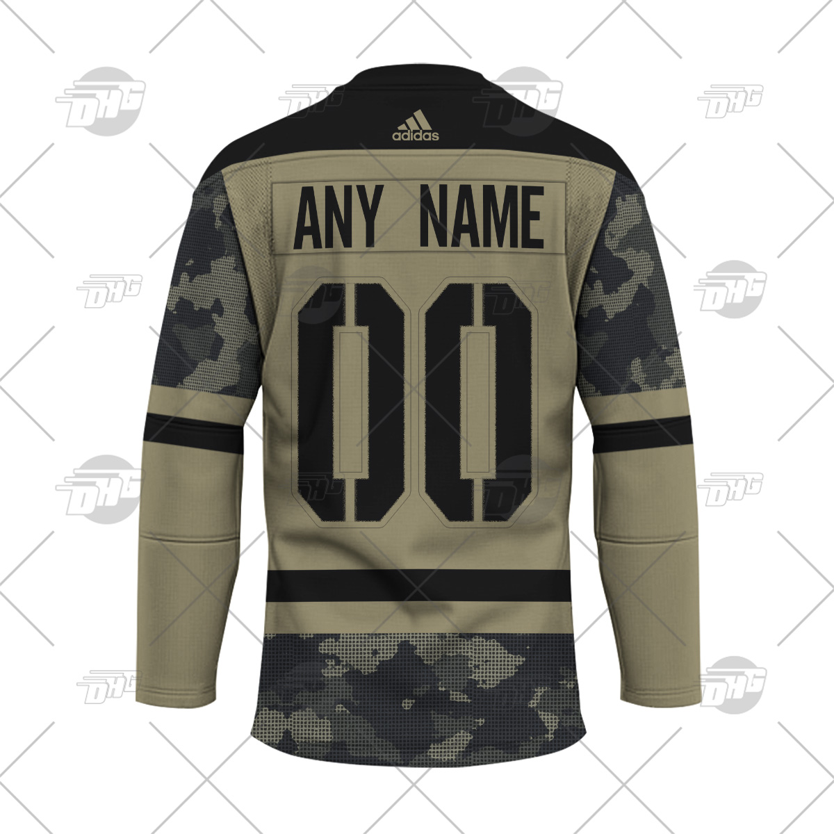 adidas Detroit Red Wings Camo Military Appreciation Authentic Practice  Jersey