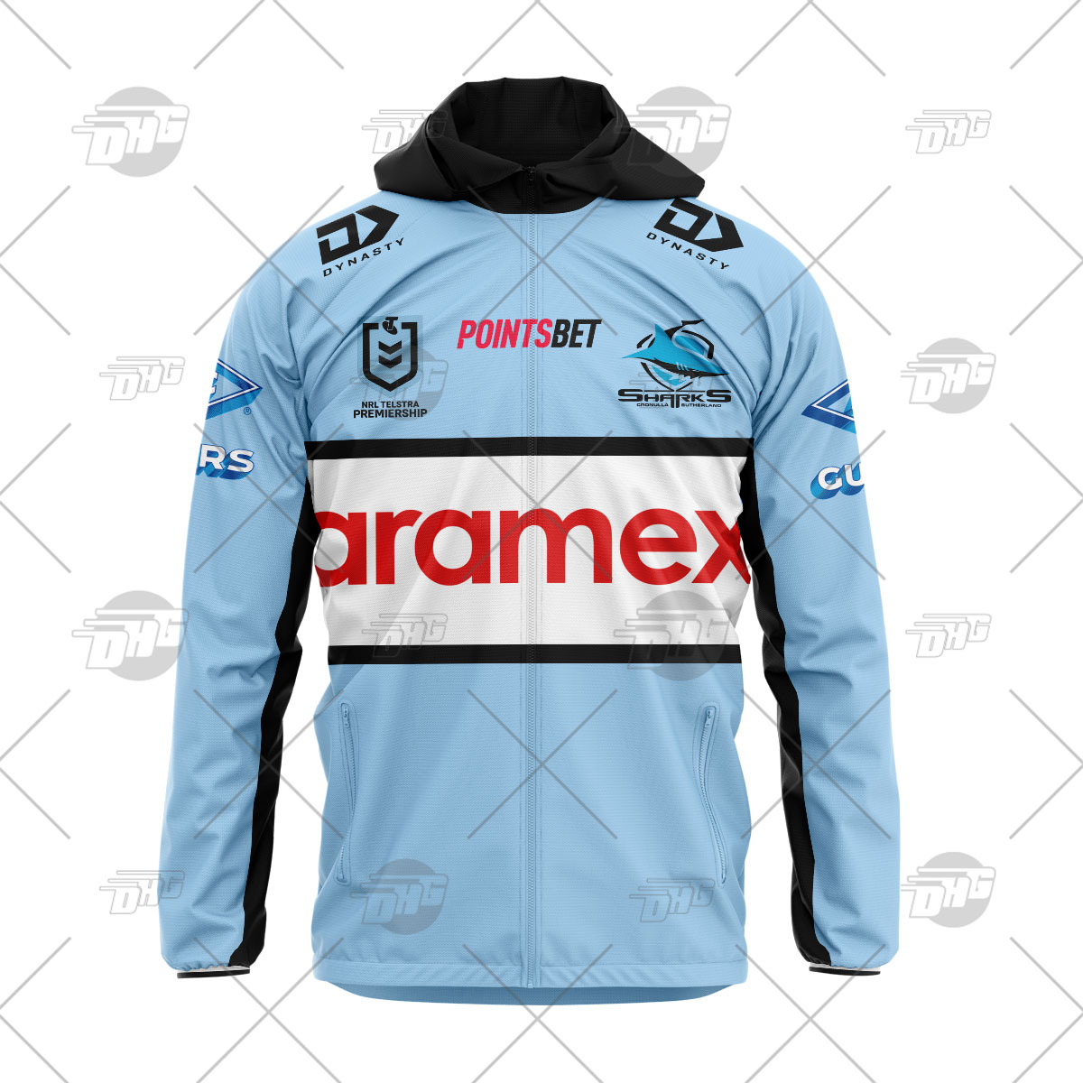 NRL Cronulla-Sutherland Sharks Baseball Jacket Custom Name For Fans
