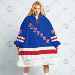 Personalized NHL Edmonton Oilers Royal oodie blanket hoodie snuggie hoodies  – GearShop
