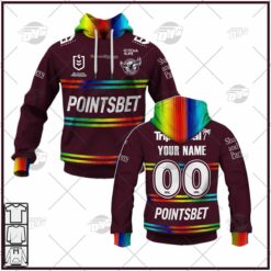 Personalise NRL Manly Warringah Sea Eagles Everyone in League 2022 Pride Jersey